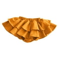 thumbnail image 1 of HOMADLES Girls Athletic Skirts Linen Fashion Skirt Elastic Waist A Line Pleated Skirt Yellow 2-3 T, 1 of 3