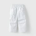 thumbnail image 1 of HOMADLES Girls Cargo Pants Parachute Baggy Wide Leg Outdoor Hiking Casual Cargo Pants White 1 T, 1 of 3