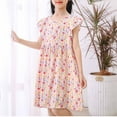 thumbnail image 1 of HOMADLES Girls Floral Dress Girls Casual Dresses Flower Printed Summer Sleeveless Dresses A Line Dress for Kids Pink Size 8, 1 of 6