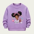 thumbnail image 1 of HOMADLES Girls Long Sleeve Soft Sweatshirt Loose Fleece Lined Crewneck Solid T Shirt for Girls, Fashion Tee Purple 9-10T, 1 of 5
