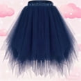 thumbnail image 1 of HOMADLES Girls Princess Skirts Tulle Skirt Casual Print Princess Party Skirt for Girls High Waist A Line Pleated Mini Mesh Skorts Navy 3-9T, 1 of 3