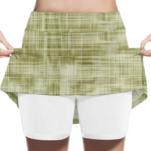 HOMADLES Girls School Skirt Girls Uniform Skirts High Waist A-line Athletic Skirt Half Body Skirt Girls Back to School Skirts Fashion Skirt Green 6 T