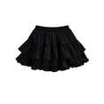 thumbnail image 1 of HOMADLES Girls School Uniform Skirt, Elastic High Waist Solid A-line Mini Athletic Skirts School Uniform Skirt Black 4 T, 1 of 2