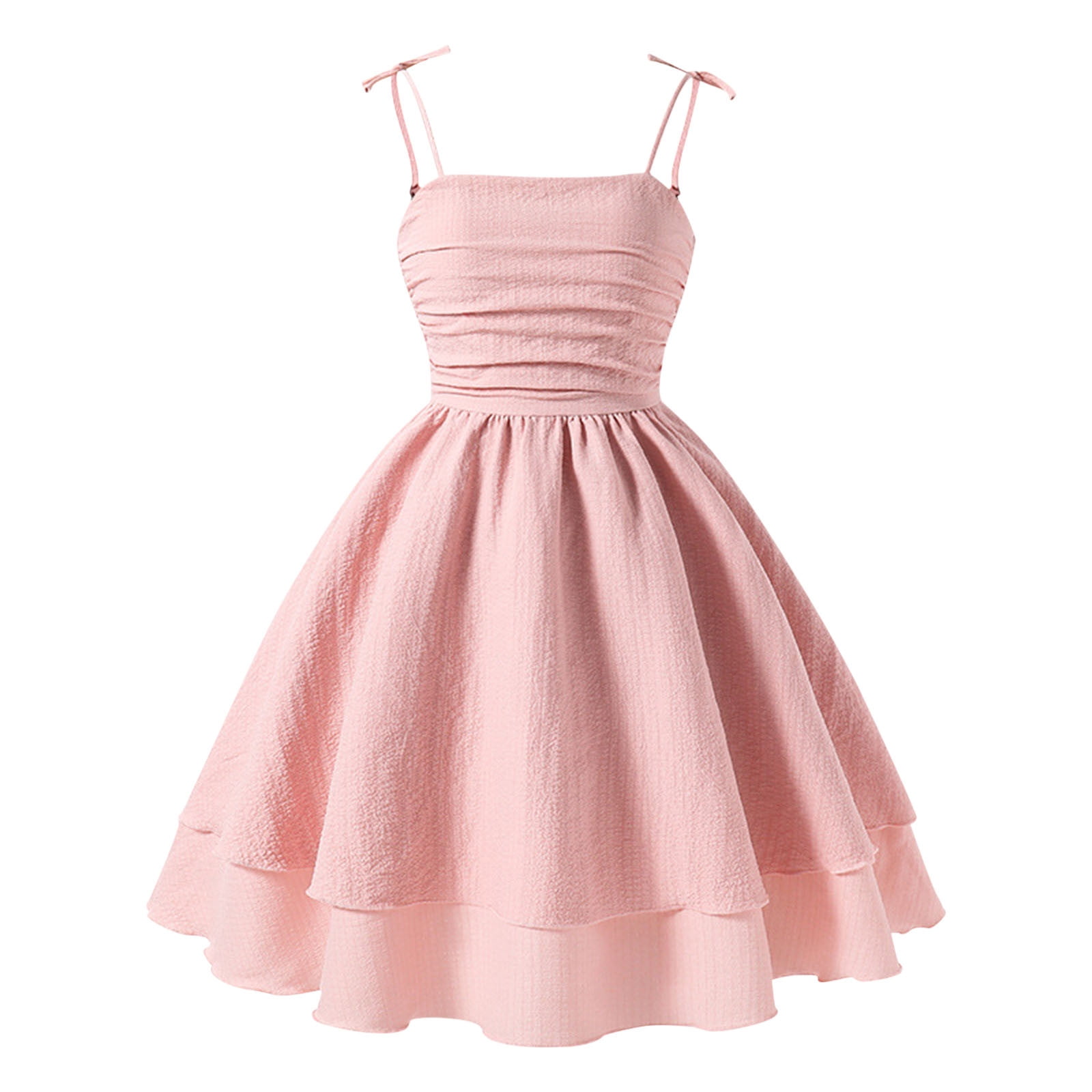 Girls Medium Pink Solid Dress