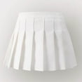 thumbnail image 1 of HOMADLES Girls Uniform Pleated Skirt, Solid Skirts with Lining Shorts Girls School Uniform Skirt Elastic Waist Stretch Soft Mini Skirts White 7 T, 1 of 3