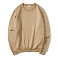 thumbnail image 1 of HOMADLES Hoodies for Men Crewneck Long Sleeve Casual Solid Loose Pullover Shirt for Men Hooded Sweatshirts Brown XL, 1 of 3