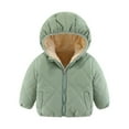 thumbnail image 1 of HOMADLES Kids Puffer Jacket Boys Parka Winter Coat Fleece Lined Windproof Lightweight Fashion Jacket Outwear Green 3 T, 1 of 3