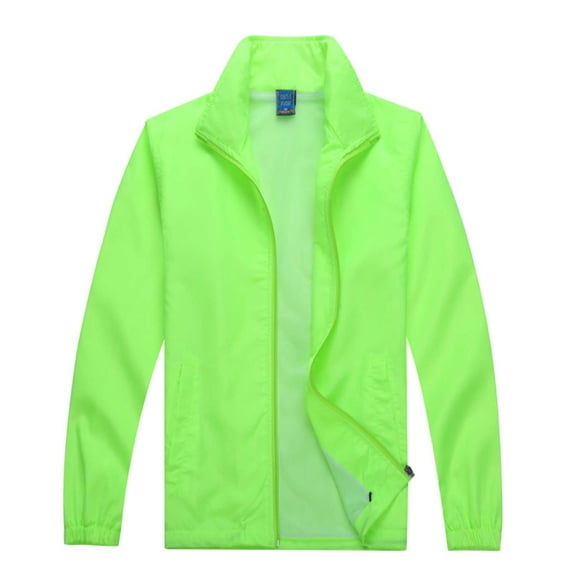 HOMADLES Lightweight Rain Jacket Men Solid Jacket Full Zipper Turn Down ...