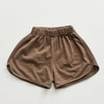thumbnail image 1 of HOMADLES Little Boys Shorts Gym Elastic Soft Casual Shorts Coffee 7-8T, 1 of 3