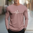 thumbnail image 1 of HOMADLES Long Sleeve Waffle Shirts for Men Casual Loose Fit Solid Crewneck Stretch, Tee Shirts Watermelon Red XL, 1 of 5