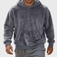 thumbnail image 1 of HOMADLES Men's Fleece Lined Hoodies for Men Winter Warm Long Sleeve Pullover Hoodie Loose Fit Casual Hoodies Sweatshirt Gray Size M, 1 of 8