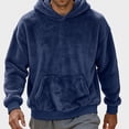 thumbnail image 1 of HOMADLES Men's Fleece Lined Hoodies for Men Winter Warm Long Sleeve Pullover Hoodie Loose Fit Casual Hoodies Sweatshirt Navy Size 3XL, 1 of 8