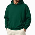 thumbnail image 1 of HOMADLES Men's Fleece Lined Hoodies for Men Winter Warm Solid Color Pullover Hoodie Long Sleeve Hooded Sweatshirt Army Green Size M, 1 of 5