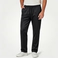 thumbnail image 1 of HOMADLES Men's Quick Dry Sweatpants Elastic Waist Drawstring Straight Leg Casual Pants Lightweight Breathable Sports Pants Black Size 5XL, 1 of 5