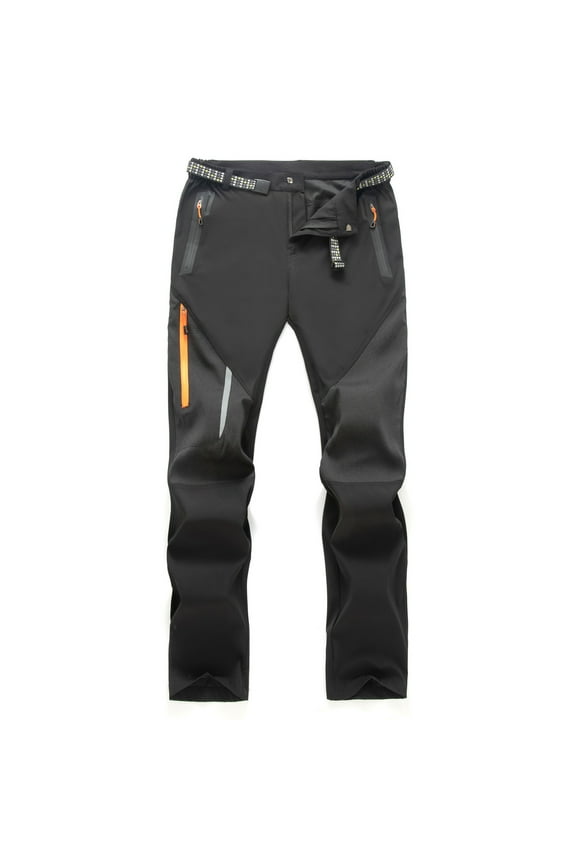 Men's and Big Men's Work Pants Quick Dry Color Block Climbing Outdoor Hiking Workout Pants Trousers Black M