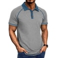 thumbnail image 1 of HOMADLES Men's and Big Men's polo Shirts Soft Stretch Muscle polo Shirt Light Gray S, 1 of 7