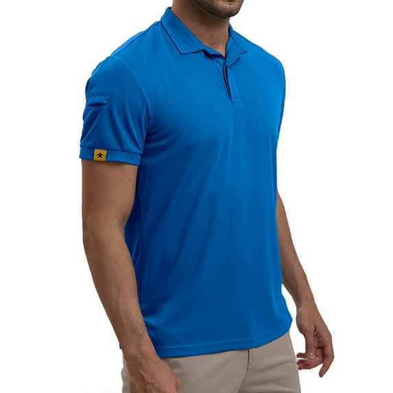HOMADLES Men's and Big Men's polo Shirts Soft Stretch Solid polo Shirt Blue 2XL