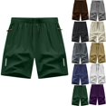 thumbnail image 1 of HOMADLES Mens Athletic Shorts Lightweight Reflective Strip Elastic Waist Running Shorts Stretch Soft Basketball Shorts for Outdoor Sports Green Size L, 1 of 5