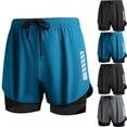thumbnail image 1 of HOMADLES Mens Athletic Shorts for Men Elasti Waistc Short Pants Outdoor Hiking Gym Shorts, Blue M, 1 of 6