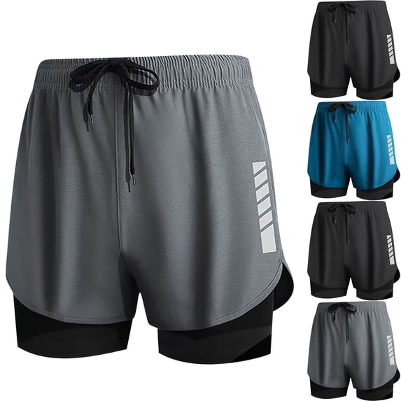 HOMADLES Mens Athletic Shorts for Men Elasti Waistc Short Pants Outdoor Hiking Gym Shorts, Dark Gray M