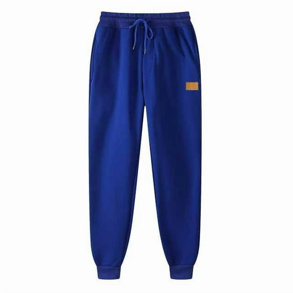HOMADLES Mens Jogger Sweatpants with Drawstring Outdoor Sports Elastic Waist Regular Casual Pants for Men Hiking Trousers Solid Fashion Pockets Sweatpants Blue