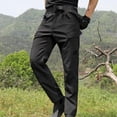 thumbnail image 1 of HOMADLES Cargo Pants for Men Straight Leg Outdoor Hiking Pants Quick Dry Elastic Waist with Multi Pockets Trousers Black M, 1 of 3