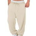 thumbnail image 1 of HOMADLES Mens Sweatpants for Men with Pockets Outdoor Hiking Jogger Pants Elastic Waist Straight Leg Drawstring Casual Sweatpants Open Bottom Sweatpants Beige, 1 of 6