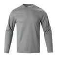 thumbnail image 1 of HOMADLES Mens Fashion Tops, Solid Soft Crewneck Long Sleeve Shirt for Men Tops Gray XL, 1 of 6