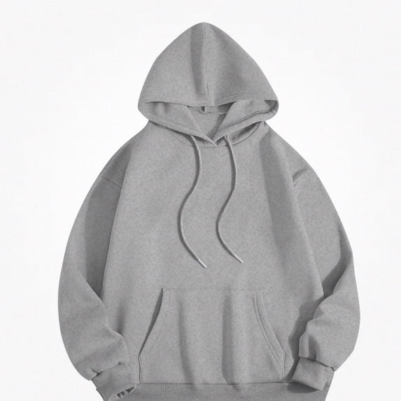 HOMADLES Mens Graphic Hoodies Pullover Loose Fit Long Sleeve Hooded Sweatshirt Casual Tops Gray Size 2XL