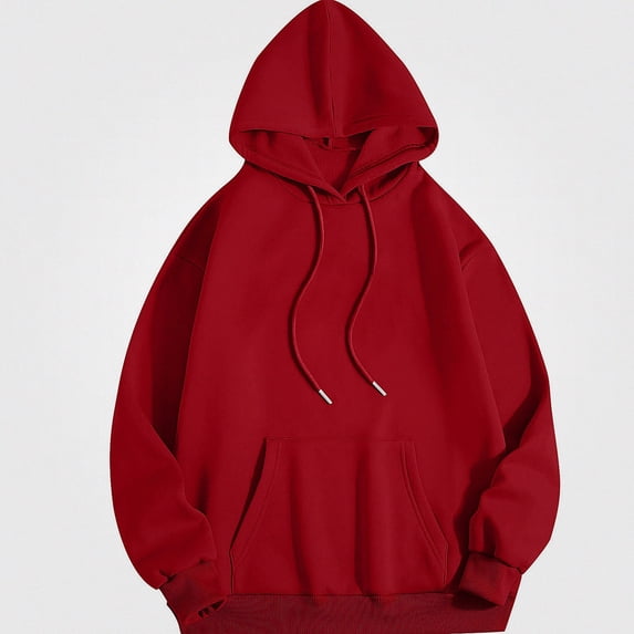 HOMADLES Mens Graphic Hoodies Pullover Loose Fit Long Sleeve Hooded Sweatshirt Casual Tops Red Size 3XL