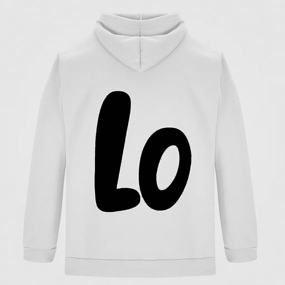 HOMADLES Mens Graphic Hoodies Pullover Loose Fit Long Sleeve Hooded Sweatshirt Casual Tops White Size M