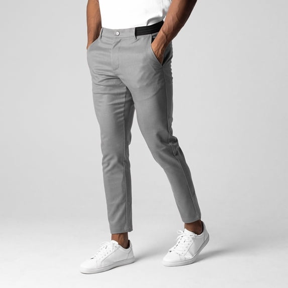 HOMADLES Mens Jogger Pants Elastic Waist Slim Stretch Solid Breathable with Pocket, Jogger Pants Gray S