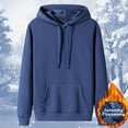 thumbnail image 1 of HOMADLES Mens Long Sleeve Shirts Hoodies Athletic Outdoor Solid Loose Casual Hooded for Men Hooded Sweatshirts Navy 4XL, 1 of 9