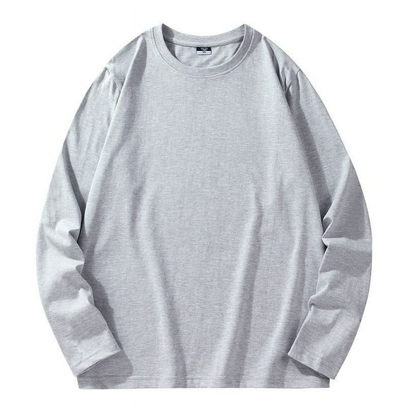 HOMADLES Mens Loose Pullover, Crewneck Long Shirt for Men Soft Solid Tops Gray 3XL