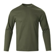 HOMADLES Mens Loose Sweatshirt, Crewneck Long Sleeve Shirt for Men Solid Soft Tops Army Green XL