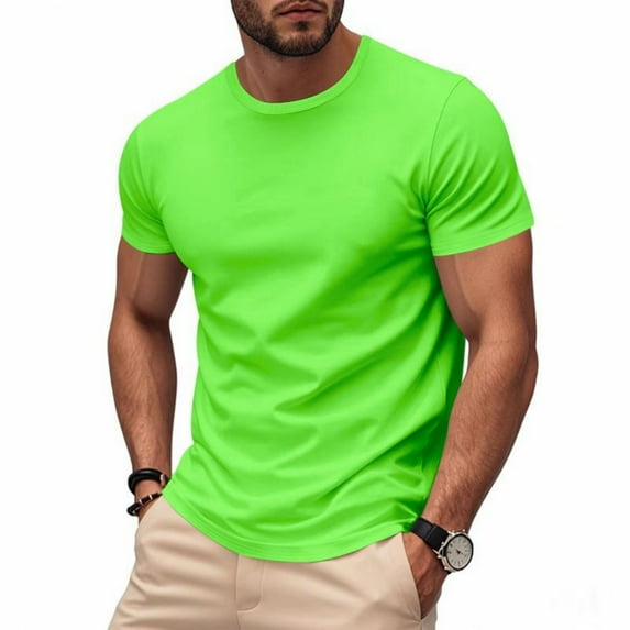 HOMADLES Mens Short Sleeve Quick Dry Soft Summer Casual Pullover Shirt Short Sleeve Green 3XL