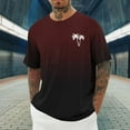 thumbnail image 1 of HOMADLES Mens T Shirts Crewneck Gradient Print Soft Casual Short Sleeve Wine 3XL, 1 of 4