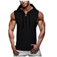 thumbnail image 1 of HOMADLES Undershirts for Men Muscle Loose Crewneck Sleeveless Tops Black L, 1 of 6