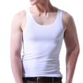 thumbnail image 1 of HOMADLES Mens Undershirts Tank Ice silk Elastic Muscle Gym Tank White XL, 1 of 5