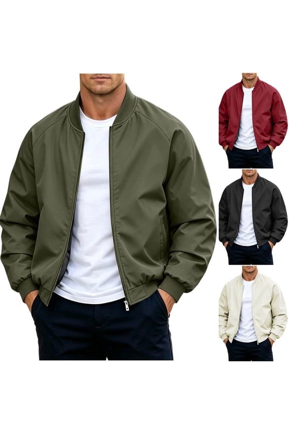 Mens Zip Up Leather Jacket Vintage Motorcycle Jackets Long Sleeve Casual Jacket White Size 2XL