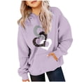 thumbnail image 1 of HOMADLES Oversize Teen Girls Hoodies Graphic Cute Printing Casual Long Sleeve Pullover for Girls with Pocket Hooded Sweatshirt Purple 5-6T, 1 of 5