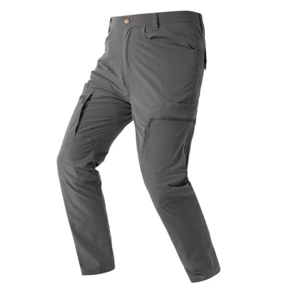 HOMADLES Plus Size Mens Work Pants Windproof Multi Pockets Outdoor Hiking Pants Trousers Gray 2XL