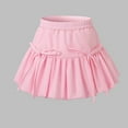 thumbnail image 1 of HOMADLES School Skirts for Girls, Bow Solid High Waist A-Line Skirt Summer Fashion Skater Skirt Skorts Pink 3 T, 1 of 6