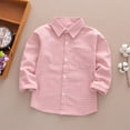 thumbnail image 1 of HOMADLES School Uniform Boys Button Down Dress Shirt for Boy Lapel Pocket, Uniform Shirt Pink 6 T, 1 of 3