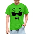 thumbnail image 1 of HOMADLES Short Sleeve Shirts for Boys Graphic Tees Summer Casual Daily T-Shirts, Green 12-13 T, 1 of 6
