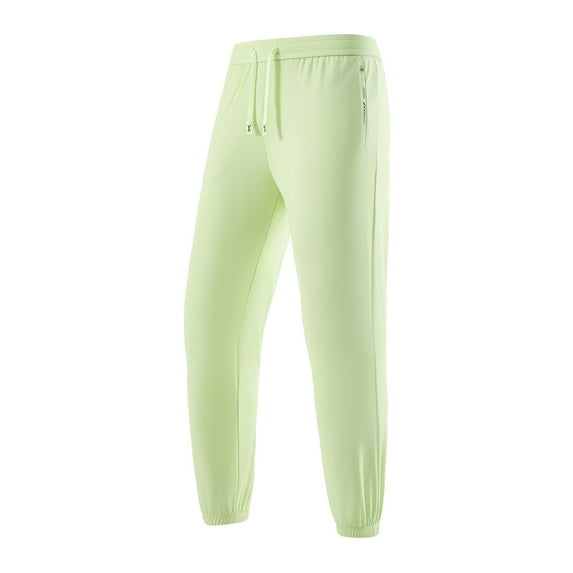 HOMADLES Sports Jogger Sweatpants for Men Solid with Drawstring Elastic Waist Running Jogger Pants Green S