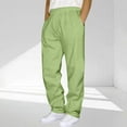 thumbnail image 1 of HOMADLES Mens Baggy Pants Straight Leg Elastic Waist Athletic Sweatpants Men Stretch Soft Jogger Pants with Pocket for Outdoor Hiking A Green XL, 1 of 5