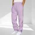 thumbnail image 1 of HOMADLES Mens Baggy Pants Straight Leg Elastic Waist Athletic Sweatpants Men Stretch Soft Jogger Pants with Pocket for Outdoor Hiking A Pink 3XL, 1 of 5