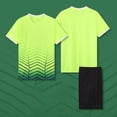 thumbnail image 1 of HOMADLES Sweatsuits for Teen Boys Gym Tee and Breathable Short Outfits Green 13 T, 1 of 4