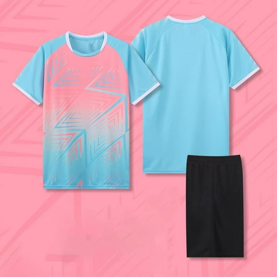 HOMADLES Sweatsuits for Teen Boys Gym Tee and Breathable Short Outfits Sky Blue 4 T